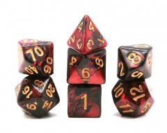 Burning Fire Polyhedral Dice Set