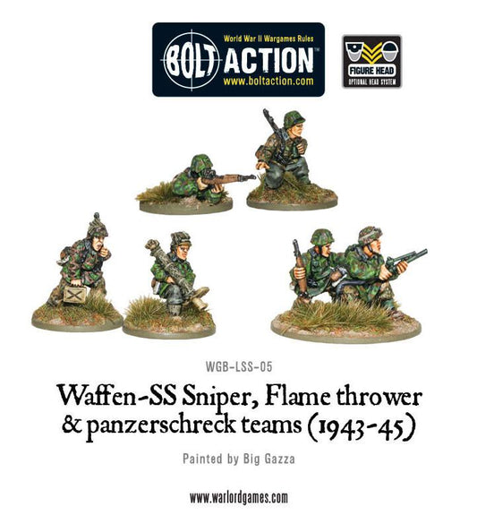 Waffen-SS Sniper, Flamethrowe & Panzerschreck Teams: Bolt Action