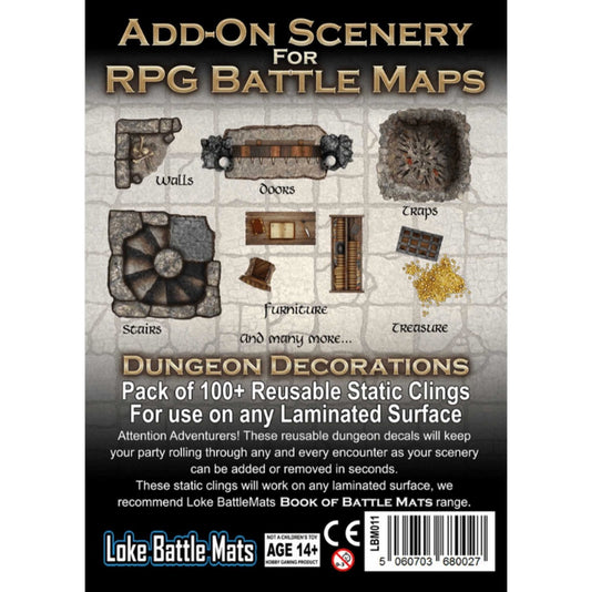 Battle Mats: Add-On Scenery Pack (100+ Reusable Static Clings)