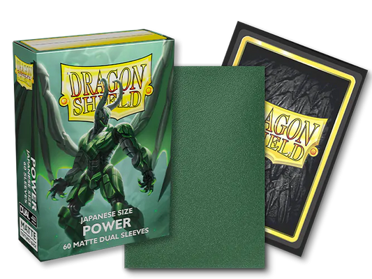 Dragon Shield – Japanese Size – Dual Matte Sleeve – Metallic Green – Power (60)