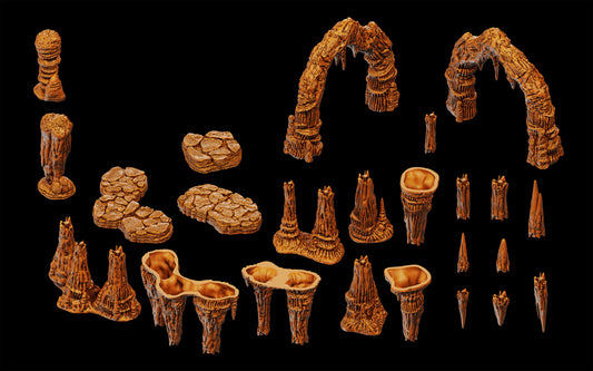WarLock Tiles Expansion - Stalactites & Stalagmites