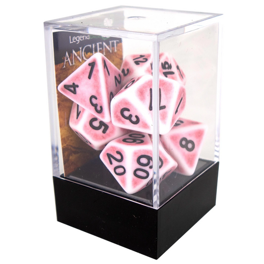 Poly Dice Set - Ancient - Pink, Boxed