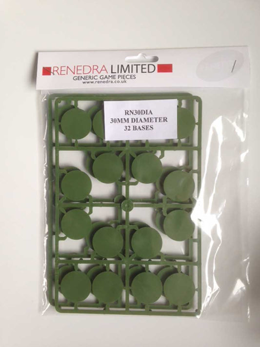 30mm Round Bases 32pk