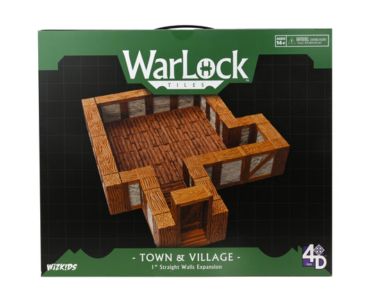 WarLock Tiles: Expansion Pack - 1 in. Town & Village Straight Walls
