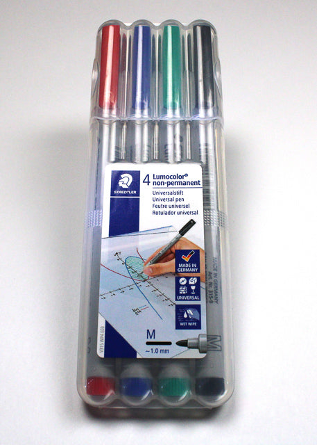 Water Soluble Markers: 4-Pack (1 each Red, Blue, Green, and Black)