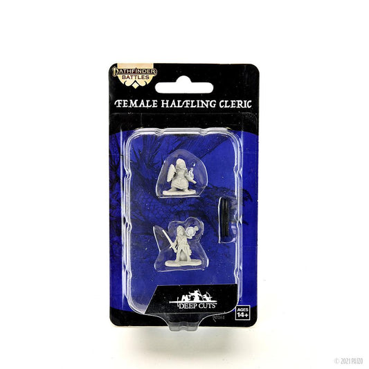 Halfling Cleric Female: Pathfinder Battles Deep Cuts Unpainted Miniatures