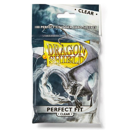 Dragon Shield Standard Perfect Fit Sleeves - Clear/Clear (100 Sleeves)