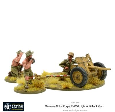 Afrika Korps Pak 36 light anti-tank gun