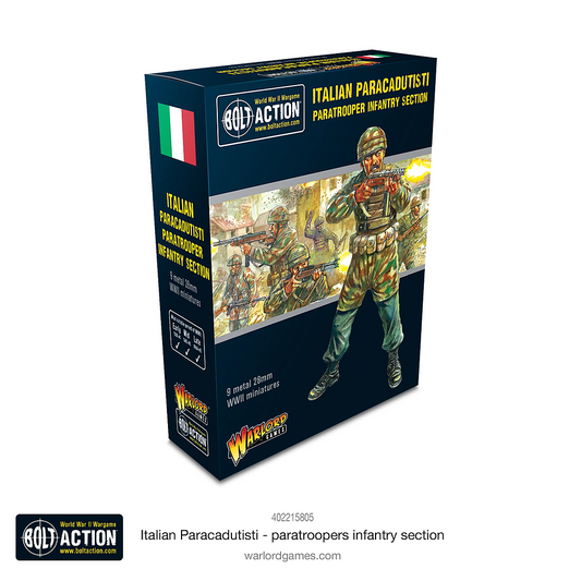 Italian Paracadutisti paratrooper Infantry Section: Bolt Action
