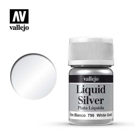 White Gold: Vallejo Liquid Metals: 35ml