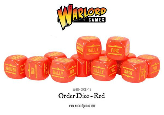 Bolt Action - Order Dice: Red (12)