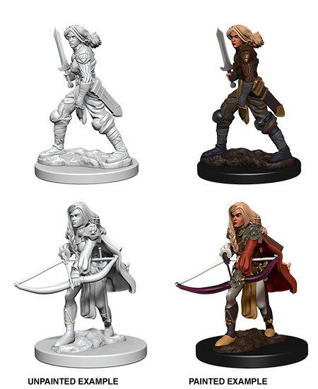 Human Female Fighter: Deep Cuts Unpainted Miniatures